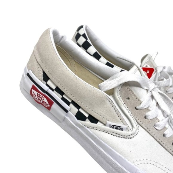 VANS Slip On Cream Check Sneakers Canvas Suede Shoes Skate Men Custom ALSU01255 - Picture 7 of 12